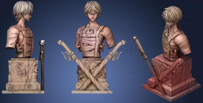 3D model Eren Yearger Bust (STL)